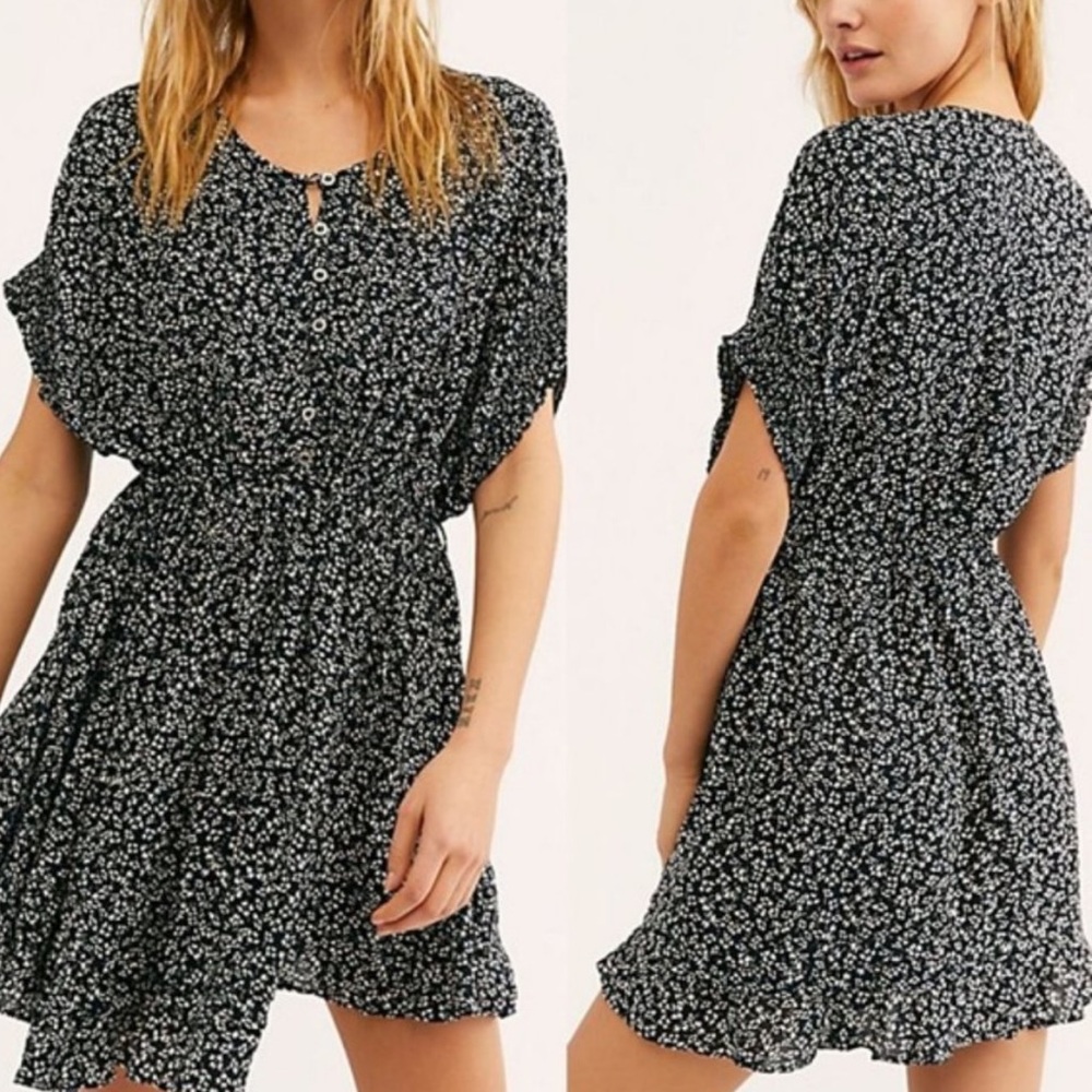 One Fine Day Free People Mini Dress Black